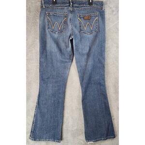 Wrangler Ultimate Riding Jeans Womens 17/18x34 Blue Medium Wash Bootcut Rodeo